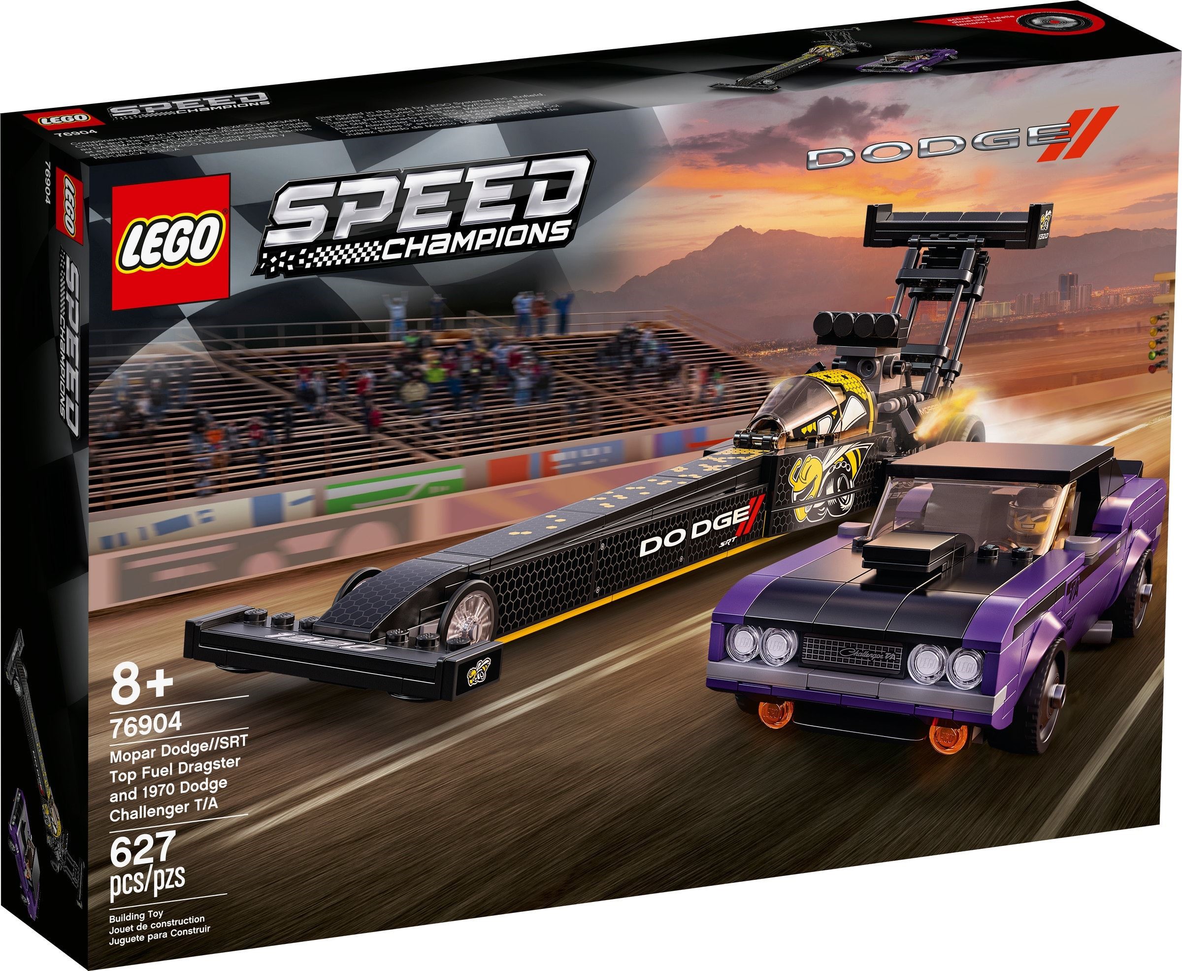 LEGO 76904 Mopar Dodge SRT Top Fuel Dragster � 1970 Dodge Challenger
