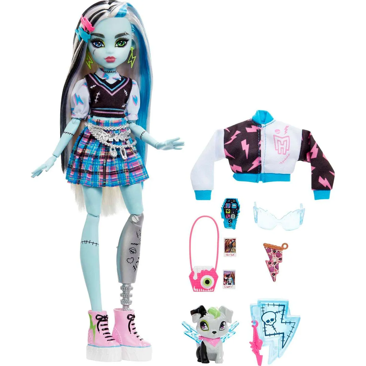 ����� ������ ��� ������ ����� Monster High Frankie Stein Streaked Hair, HHK53