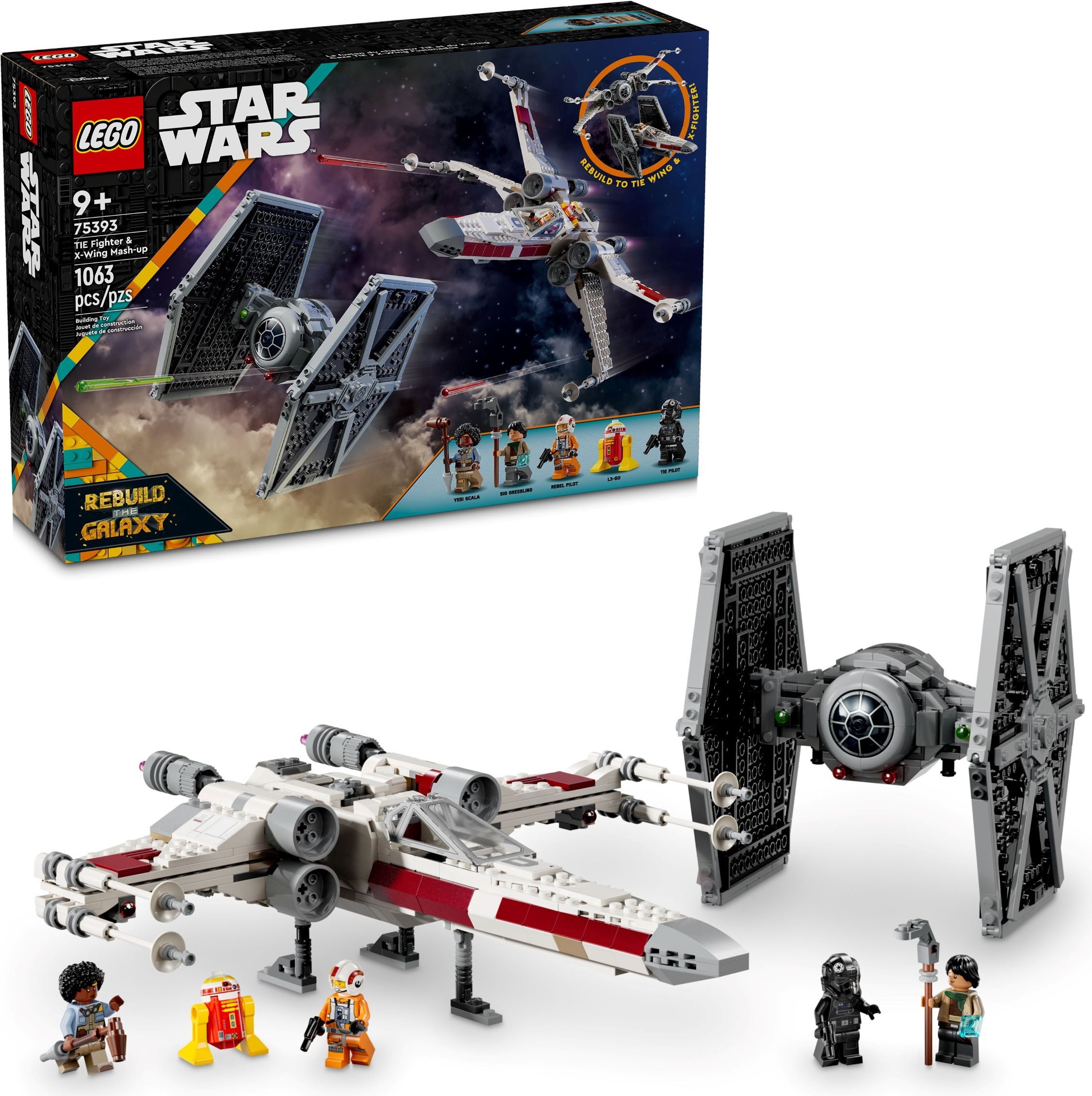 ����������� LEGO 75393 TIE-����������� � ������ X-Wing
