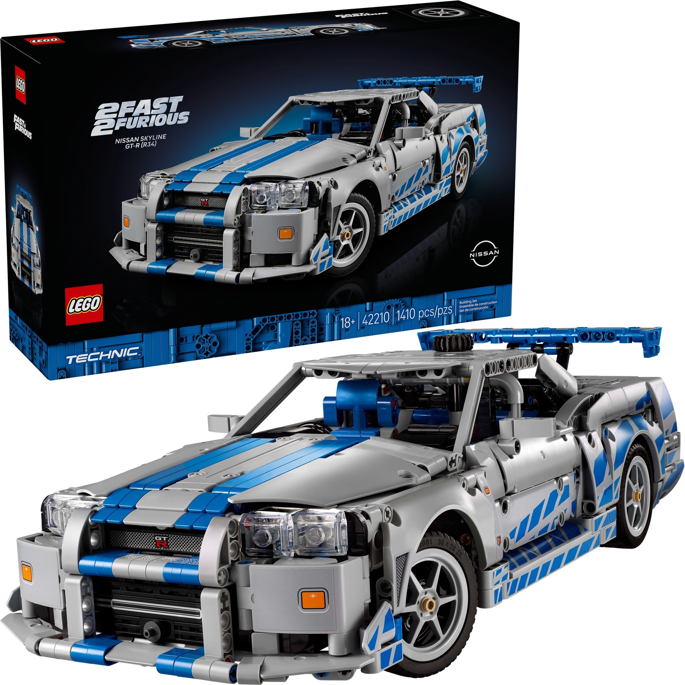 ����������� LEGO 42210 ������ 2 Nissan Skyline GT-R (R34)