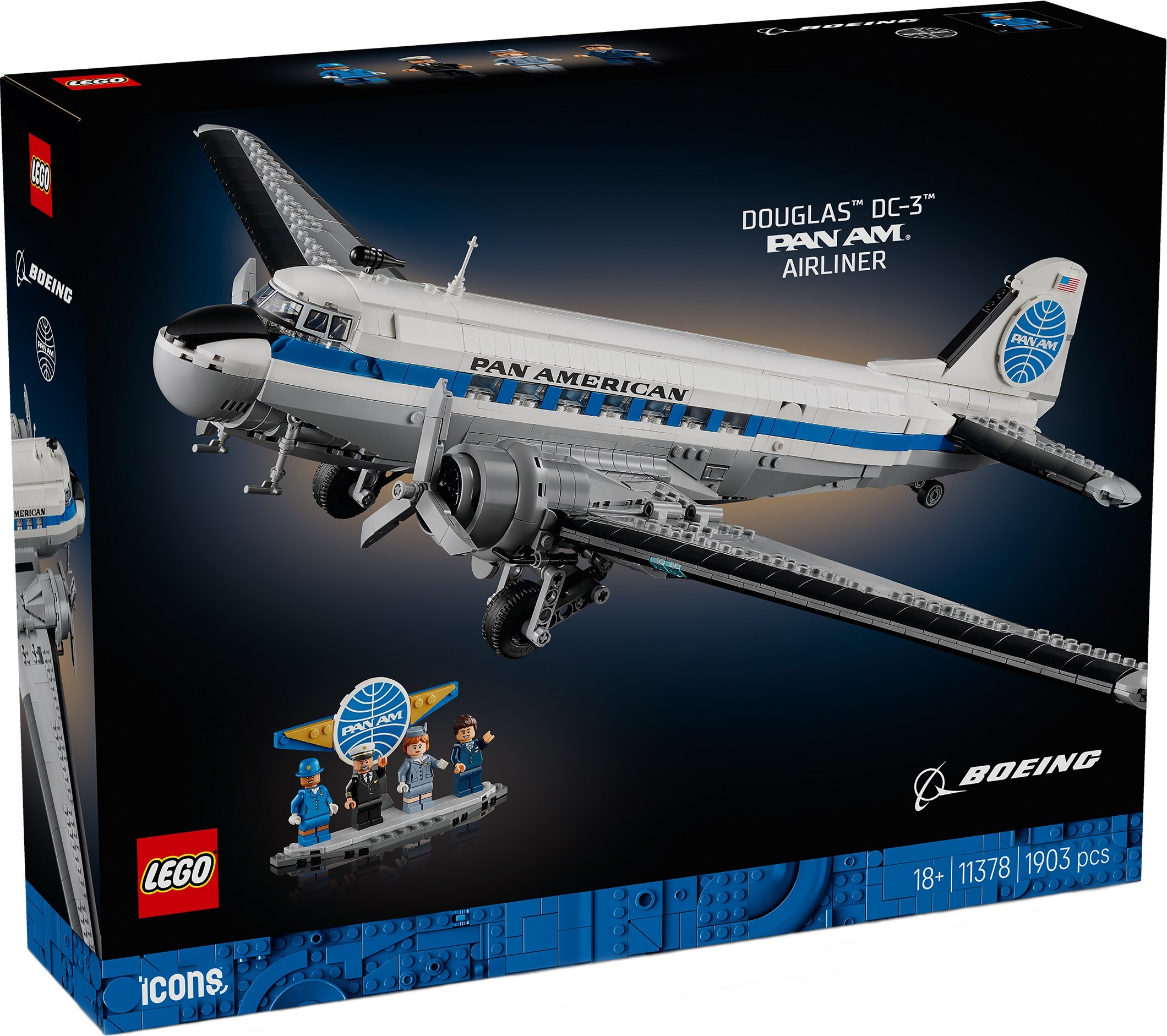 ����������� LEGO 11378 - ���� ������������ ������ Douglas DC-3 PAN AM, 1903 ������