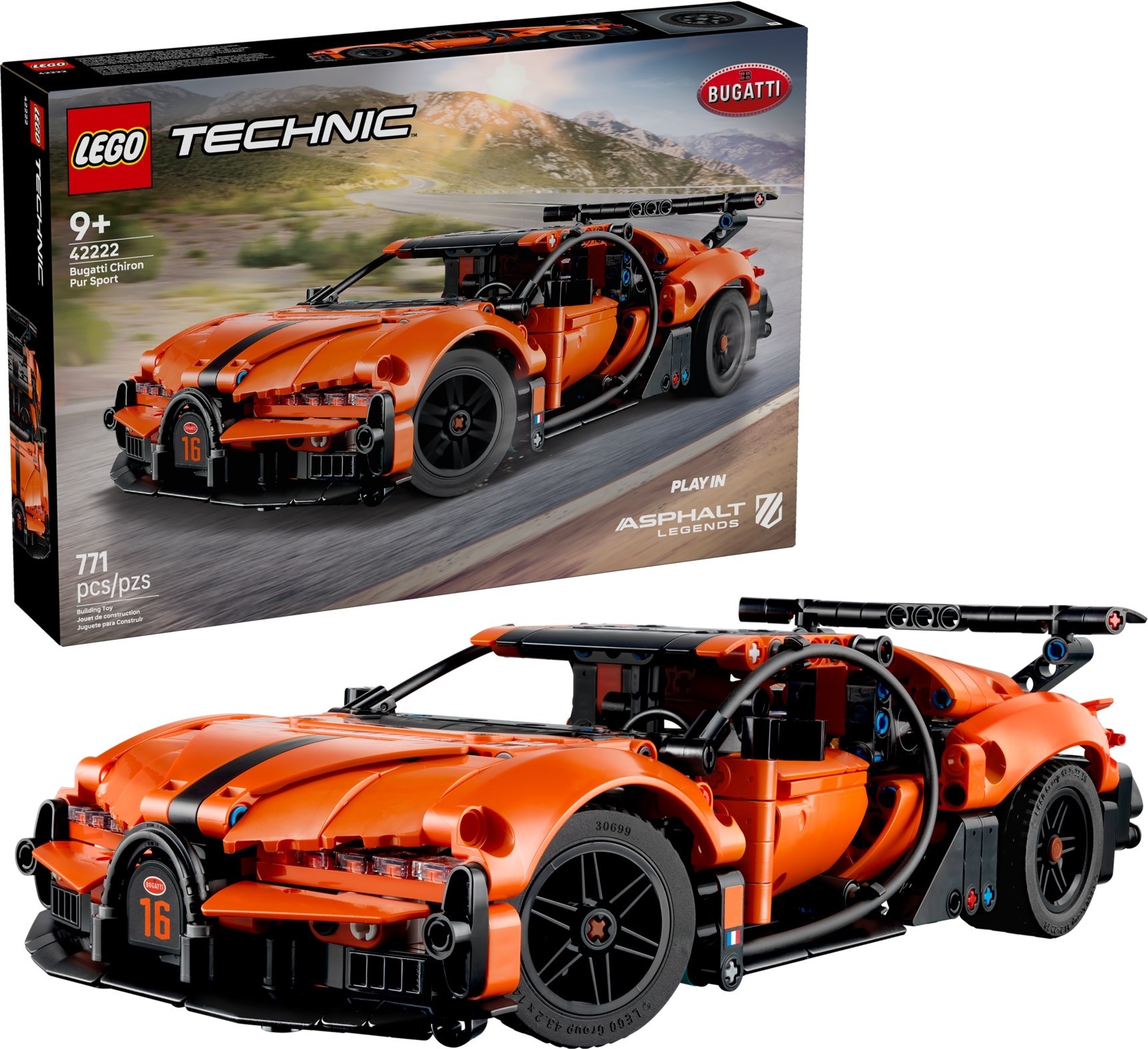 ����������� LEGO 42222 - ���� �������� Bugatti Chiron Pur Sport, 771 ������