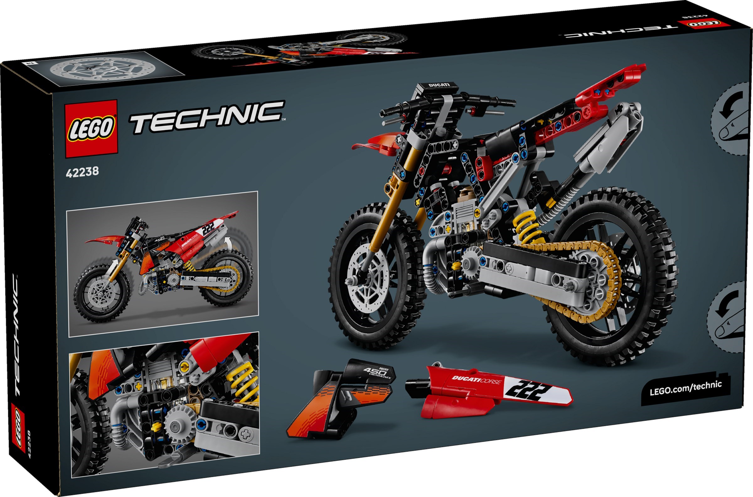����������� LEGO 42238 - ���� �������� Ducati Desmo450 MX Factory, 457 �������