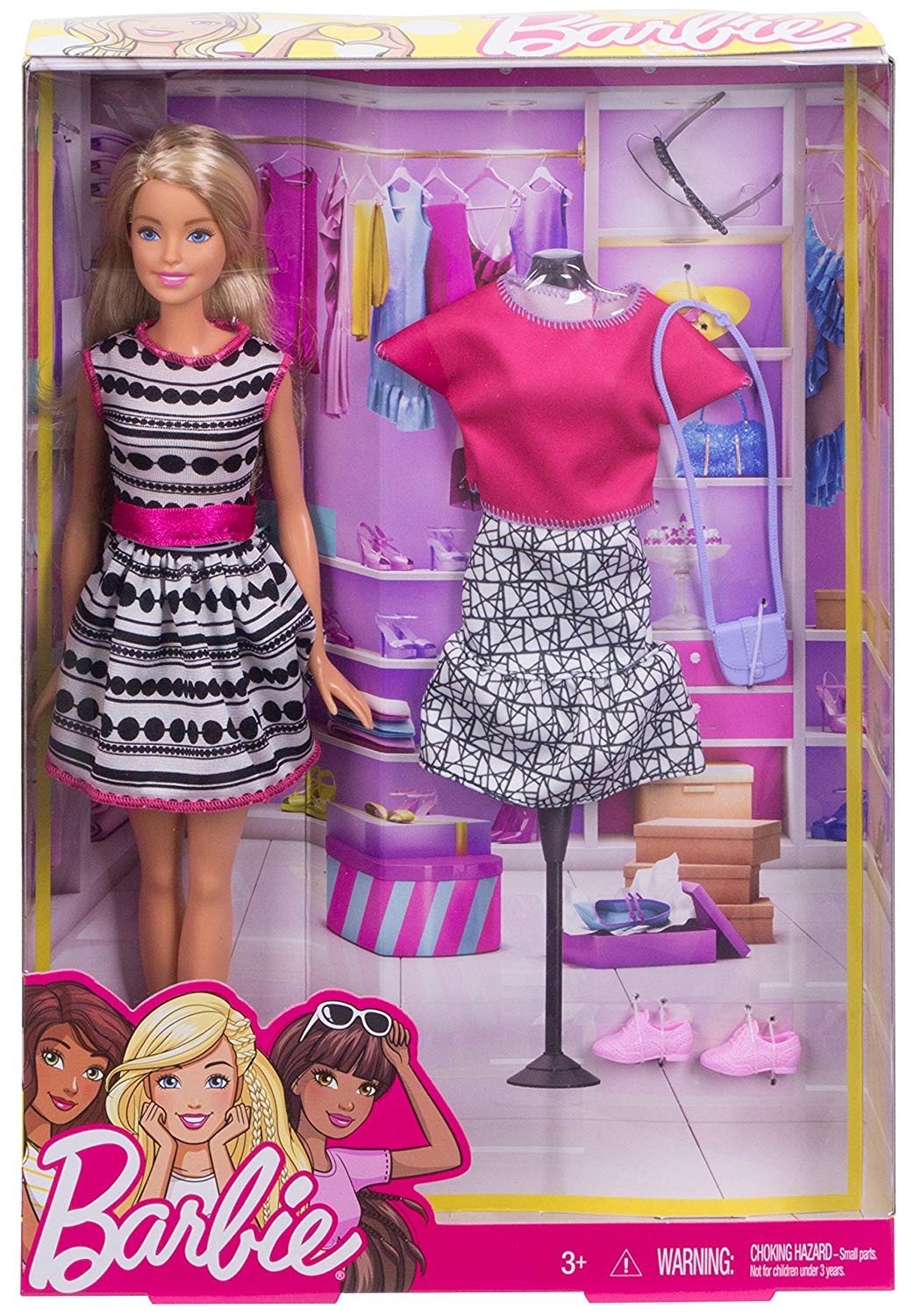 ����� ����� ��������� c �������������� ������� (Barbie Fashion Blonde) FFF59, Mattel